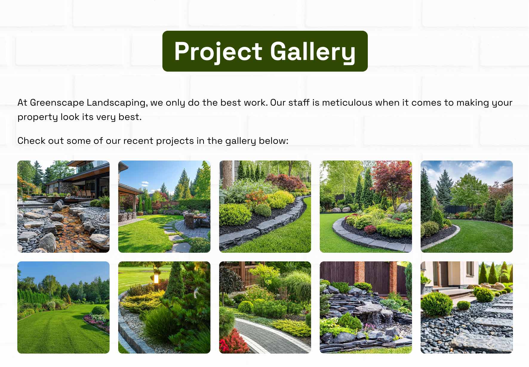 Landscaping services gallery example