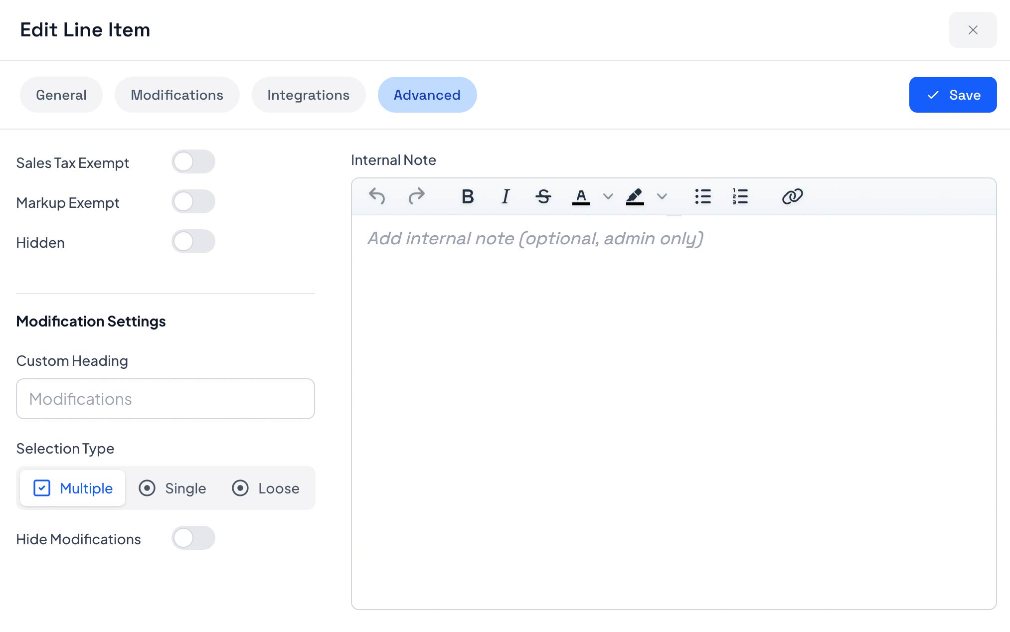 Advanced pricing controls and settings in Smart Pricing Table