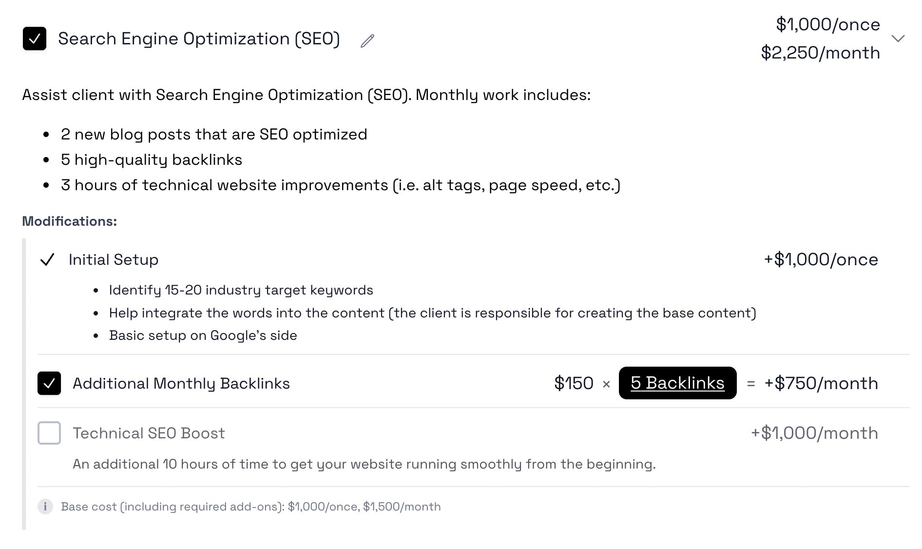 Merge frequencies and recurring billing controls in Smart Pricing Table