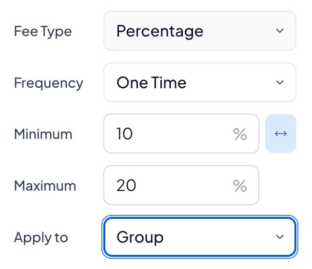 Ranges and percentage-based pricing in Smart Pricing Table